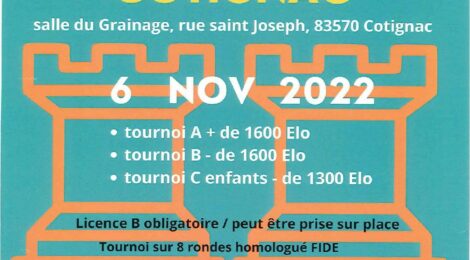 1er open d'échecs de Cotignac