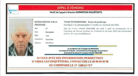 Disparition inquiétante