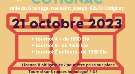 2ème OPEN D'ECHECS DE COTIGNAC